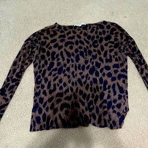 Size medium. Jaguar printed sheer sweater.